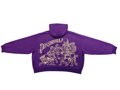 Custom Golden Persian Gulf detail on Luxury hoodie