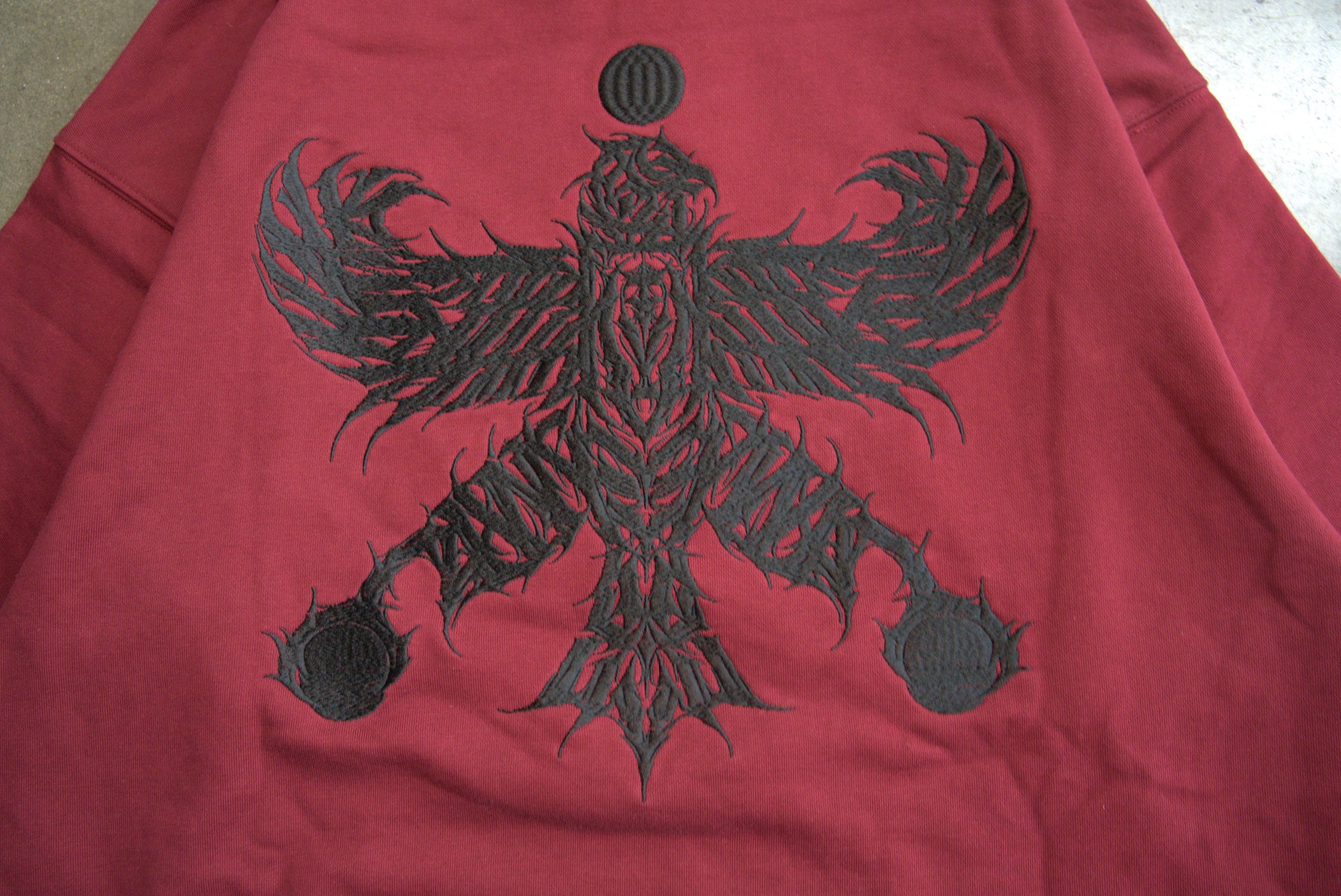 Persian red  Cyrus the Great embroidered design by Xodafez