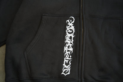 Custom Xodafez embroidered detail on Persian streetwear hoodie