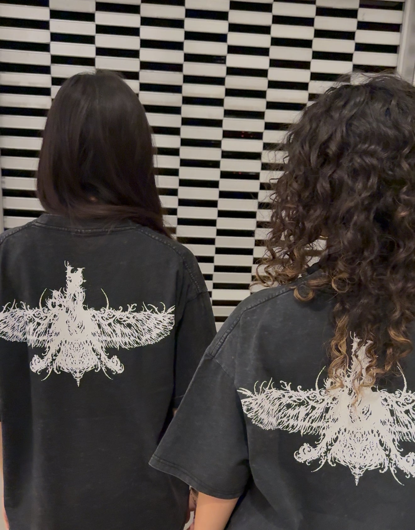 Persian diaspora streetwear Farvahar acid wash T shirt