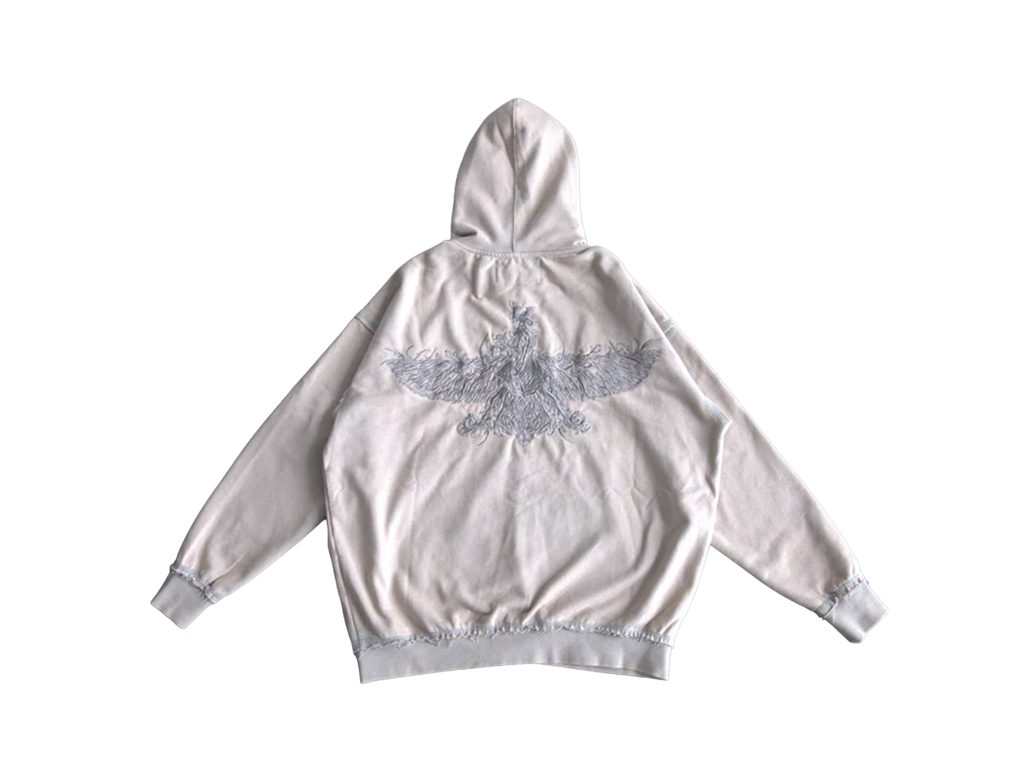 Farvahar embroidery on back of Persepolis hoodie