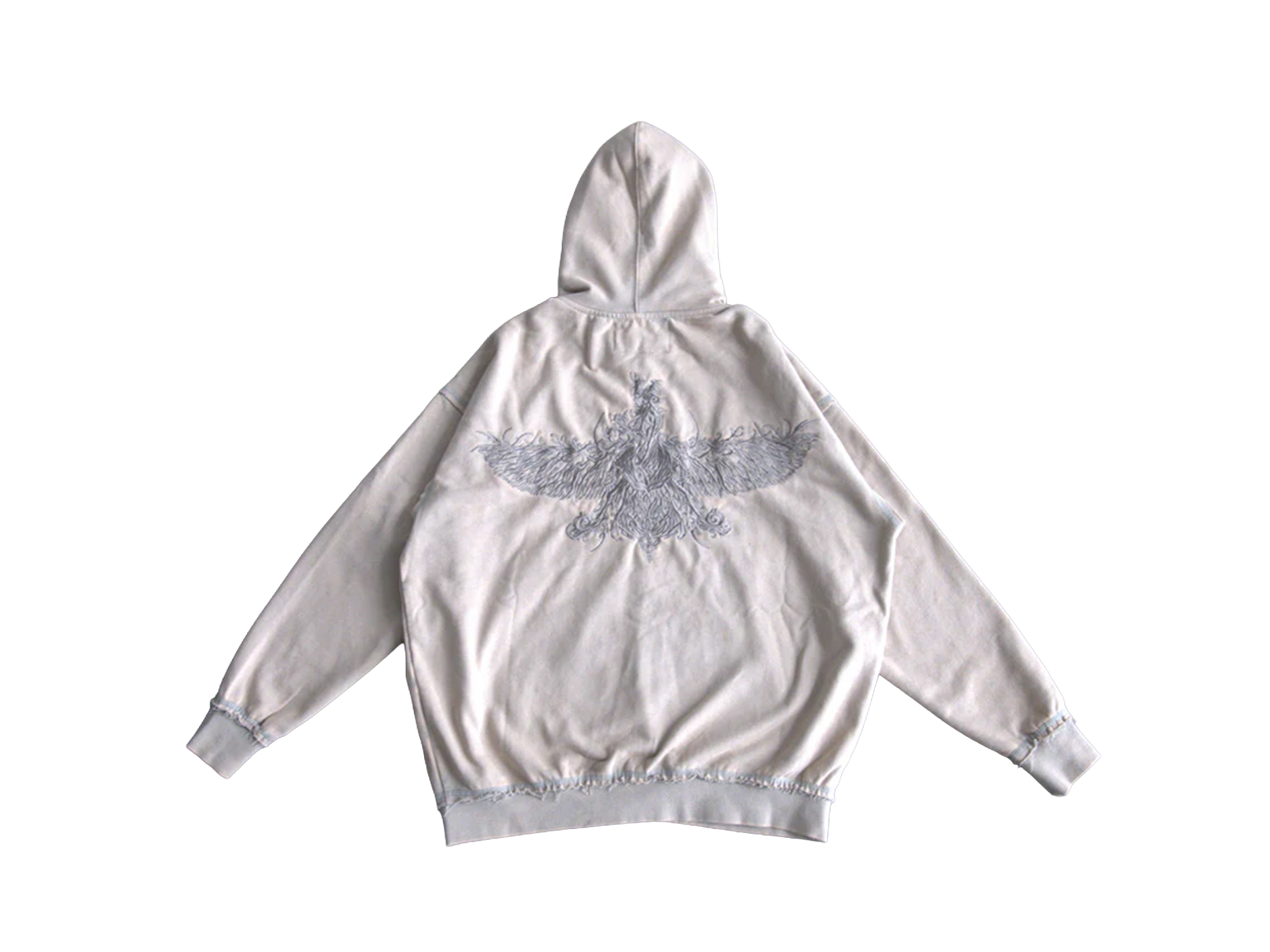 Farvahar embroidery on back of Persepolis hoodie