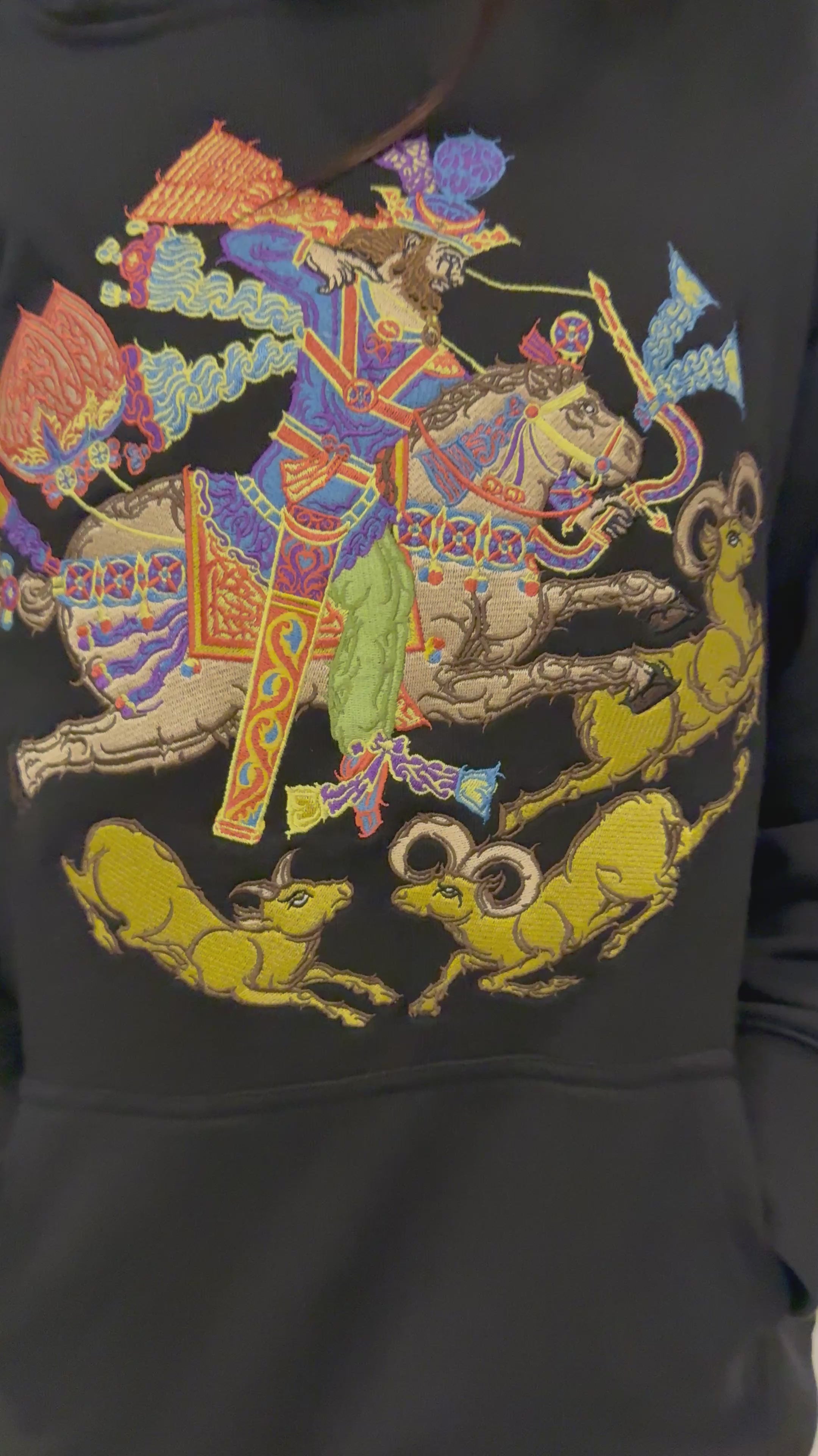 Sassanid Embroidered Hoodie - Heavyweight Persian Streetwear